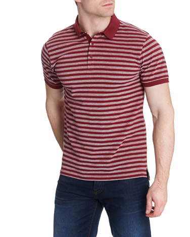 Tailored Fit Texture Stripe Polo